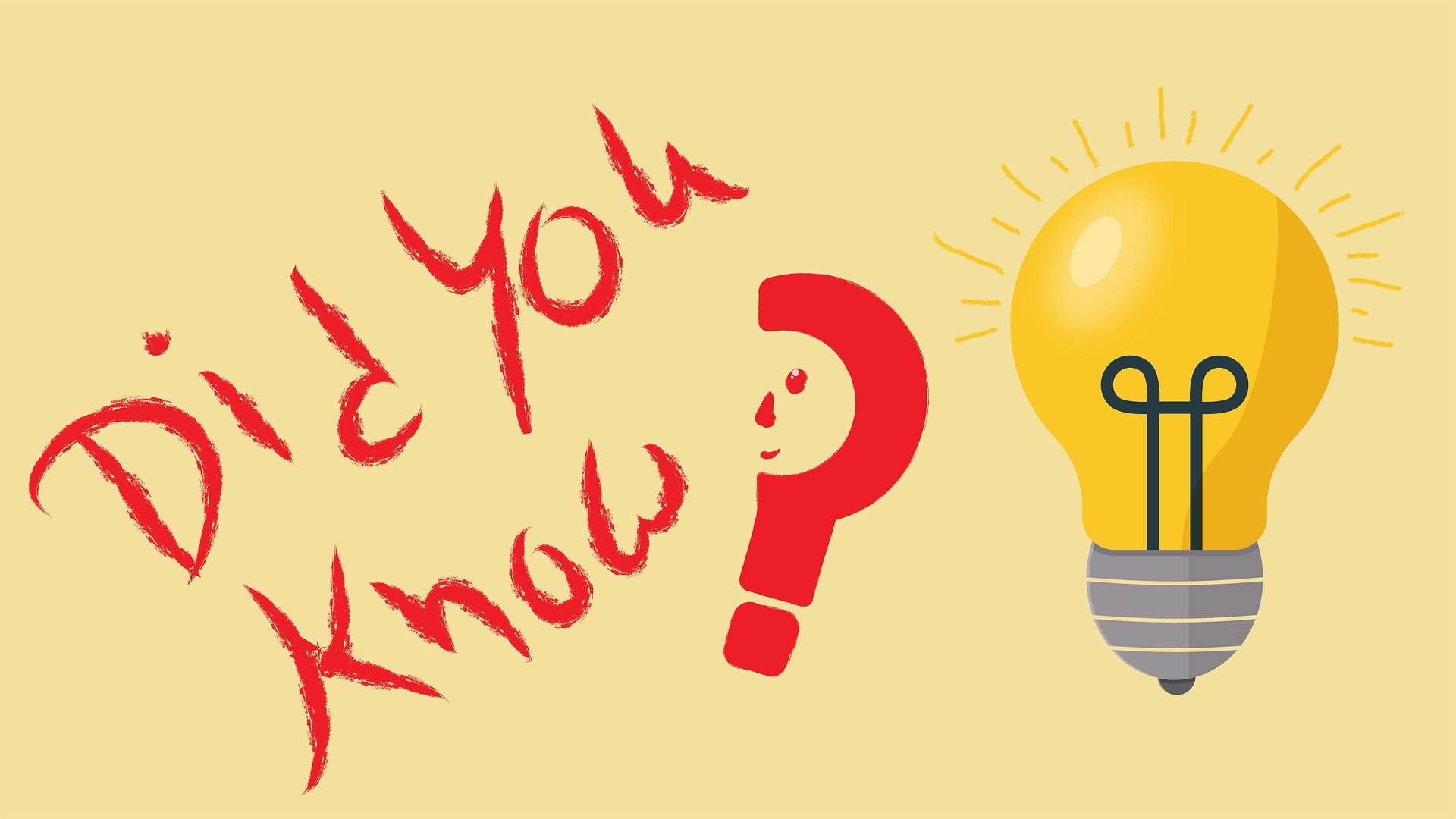Yellow graphic with the words "did you know?" and a light bulb to illustrate, "