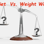 Photograph of scales with the words "keto diet vs. weight watchers" to illustrate, "