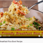 Video screen capture of the "Keto-Friendly Breakfast Rice Bowl Recipe" video on YouTube. Click here to watch the video.