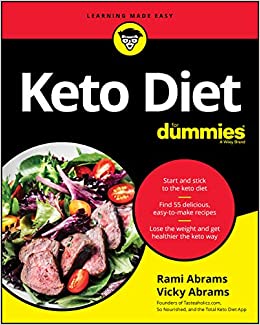 "Keto Diet For Dummies" book cover photo. Click to read detail on Amazon.